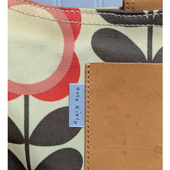 Orla Kiely Womens Multicolor Floral Waxed Canvas Crossbody Adjustable Strap Bag - Picture 3 of 8